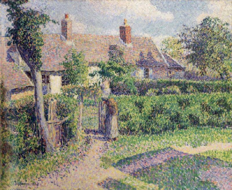 Peasants-house,Eragny, Camille Pissarro